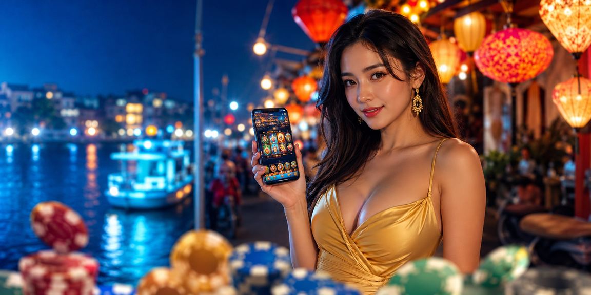 Người dùng chơi casino di động tại chợ đêm Hà Nội